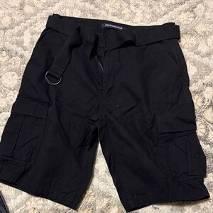 Calvin Klein Men's Dark Cargo Shorts with Belt